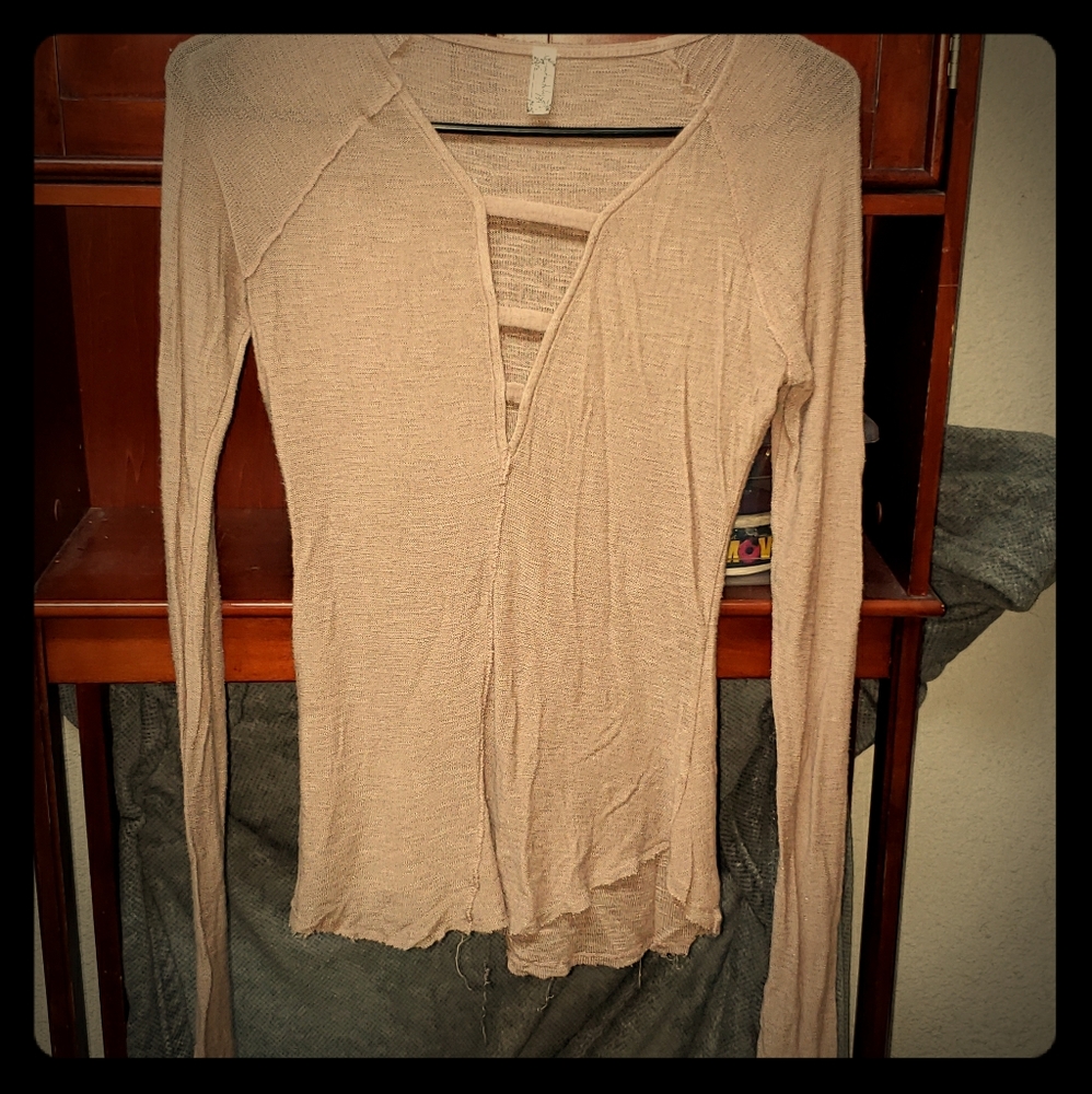 Intimately free people long sleeve ladder v-neck